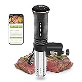 KitchenBoss Sous Vide Garer Stick WiFi：Sous Vide Stab Wi-Fi Präzisionskocher Immersion Tauchzikulator App-Steuerung IPX7 Wasserdicht Ultra-leise LED Touch Display 1100W 40℃-90℃