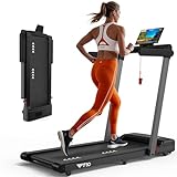 MettleMatic Laufband für Zuhause mit Dual LED Anzeige, 12 Programmen & Lautsprecher, 2 in 1 Walking Pad Laufband Klappbar Stoßdämpfend und APP Kompatibel, 2 Jahre Garantie