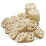 24 Stück Luffa Schwamm, Küche Luffaschwamm, Natürliche Luffa Gurke Schwamm, Peeling Naturschwamm, Abbaubare Natur Luffschwämme Seifenkissen für Dusche Bad Küche Arbeitsplatte Reinigung