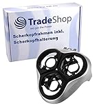 Trade-Shop Scherkopf-Rahmen + Halter kompatibel mit Philips PT730 PT732 PT735 PT737 PT739 PT810 PT860 PT880 PT725/14 PT725/15 Rasierer Ersatzteil