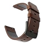 EDVENA Italienisches Ölleder-Armband + Werkzeug, kompatibel mit Diesel, kompatibel mit Fossil, kompatibel mit Timex, kompatibel mit DW-Schnellverschluss-Uhrenarmband, 18 mm, 20 mm, 22 mm, 24 mm, 24