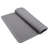 Katzenstreu-Matte, Katzenunterlage wasserdichte Katzenstreu-Matte, Premium-Silikon-Katzenstreu-Matte Katzenstreu-Matte Unterlage Katzenstreu-Matte Silikon-Anti-Rutsch-Matte (grau)