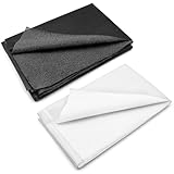 Okoss 2 Meter Bügelvlies - Schwarz Weiß -100 x 100 cm Aufbügelbarer Einlagestoff Einseitig Vlies Vliesstoff für Bügelfalten, Nähhandwerk, Verstärkte Bekleidung (40+18g/m²-Mittelschwer)