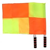 Schiedsrichter Flagge, 2 STÜCKE Fußball Fußball Linienrichter Schiedsrichter Fahnen mit Edelstahlstange für Sport Spiel Fußball Fußball Hockey Training