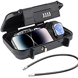 Mini Tresor mit Zahlencode, Tragbarer Strandsafe, Wasserdicht Handy Safe, Geldtresor mit Drahtseil Abnehmbarem, Strand Gadget, Safe Box Klein für Reisen, Strand, Camping, Büro