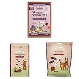 Bundle: Ergänzung für Hundefutter - Freshe Schnauze Aktionspaket Frucht Topping 4 * 200 g + GRATIS Eisform + Sammy's Herzensbrecher 1 * 800 g + Sammy's Würstchen 1 * 240 g