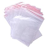 Pakomat Zip Beutel 100 stücke, Reißverschlusstaschen, Schnappverschluss, Druckverschluss, Beutel für verschiedene Materialien geeignet, Verpackungsbeutel, Polyethylenbeutel (10x15 cm)