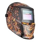 Automatik Schweißhelm Automatische Verdunkelung Schweißmaske + Solarzellen, Schweißschirm mit großem Sichtfeld, für MIG MAG WIG und Lichtbogenschweißen, DIN 9-13