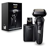 Panasonic Series 900+ ES-LS9A-K803 6-Klingen Nass- & Trockenrasierer für Männer, Elektrorasierer mit Bartdichtensensor und automatischem Reinigungs- und Ladesystem
