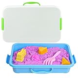 KYYGKY 2 Stück Sandkasten mit Deckel Kunststoff-Tablett Sandkasten Abdeckung Wasserdicht Sandkastenabdeckung Sandbox mit Deckel für Wasser Sand Perlen und Sandkasten Pool Garten(38 * 25 * 14cm)