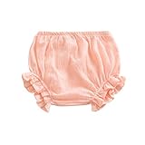 Windelüberzug für Neugeborene, Kleinkinder, Mädchen, Jungen, Baumwolle, Leinen, Bloomer-Shorts - Pink - 12-24 Monate
