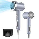 Bwaliffury Haartrockner 2000W Haarföhn Föhn, Negativ Ionen Fön, Hair Dryer mit Schnelle Aufheizung & Konstante Temperatur, Geräuscharm, 6 Temperatureinstellungen, Konzentrator-Düse, Zuhause, Reisen