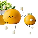 Generisch Wohnaccessoires Skulpturen, Süße Hampelfigur, Kreativer Deko-Figuren Niedliche Frucht-Skulptur Für Geburtstagstisch Gartenschrank Wohnzimmer Schreibtisch Hof Küche Bauernhaus