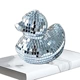 Discokugel Dekoration: Kuchendekoration mit verspiegelten Entenfiguren | Kleine Discokugeln aus Glas für die Heimdekoration, Party-Mittelstücke, Regaldisplay