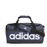adidas Unisex Essentials Linear Small Duffel Turnbeutel in Marineblau und Schwarz - Volumen 25L, blau, Sportlich