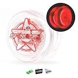 YoYo Factory Spinstar LED JoJo Leuchtend - Mit Leerlauf & Kugellager - Leuchtendes Yoyo für Kinder & Anfänger – Fidget Toy für JoJo Tricks & Spielspaß - Rot