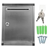 DIYEAH Edelstahl Wandbriefkasten Großzügig mit Sicherem Schloss Wetterfest für Außenbereich und Beschwerde Sowie Vorschlagsbox Zufällige Farbe Zufällige Farbe