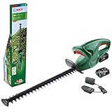 Bosch Akku Heckenschere EasyHedgeCut 18-45 (2 Akkus 2,0 Ah, 18-Volt-System, Messerlänge 45 cm, im Karton)