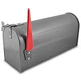 Bituxx US Mailbox Amerikanischer Briefkasten Standbriefkasten Wandbriefkasten Letterbox Graphit
