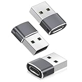 Basesailor USB auf USBC Adapter für iPhone 17 Apple 16 16e 15 14 Pro Max Plus Charger 3 Pack,Typ C Buchse zu USB-A Stecker Ladegerät Netzteil für iPad 10 Mini 7 Air 6,Apple Watch 8 9 10 11,Samsung S25