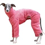 Winterkleidung Für Windhunde, Warmer Fleece-Hundeoverall, Vierbeiniger Hundemantel-Strampelanzug, Whippet-Pyjama, Outdoor-Hundemantelpullover Für Mädchen Für Kaltes Wetter(2XL)