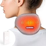 Comfheat Portable Neck Heizkissen mit Vibrationsmassage für Nackenschmerzen Relief, wiederaufladbare Nackenwärmer für Soreness Stiffness, 3 Stufen Wärme & Massage, 3000mAh Akku enthalten