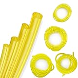 4 Stück 1,5 Meter benzinschlauch 3 x 6mm, 3 x 5mm, 2,5 x 5mm, 2 x 3,5mm kraftstoffschlauch PVC schläuche Geeignet für Haartrockner, benzinschlauch motorsense, Kettensägen und Freischneider