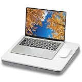 ZEAPTAC Schoßschreibtisch mit Kissen, tragbarer Laptop-Bett-Schreibtisch, passend für Laptops bis zu 15,6 Zoll (39,6 cm), Schoßständer für Bett & Couch & Teppich,
