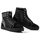 IRON JIA'S Motorradschuhe Herren Motorradstiefel Herren Motorrad ，rutschfeste, atmungsaktive Street-Casual-Biker-Boots mit seitlichen Reißverschlüssen, Knöchelstütze und Schaltkissen 44