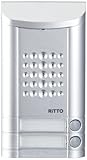 Schneider Electric Ritto Türstation, Minivox, Audio für 2-Familienhaus, Ersatzteil, Gegensprechanlage mit Beleuchtung und Klingeltasten, Außeneinheit, weiss alu, Artikelnummer 1271942