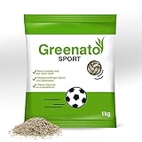 1kg Rasensamen Greenato Sport Sportrasen Sport- und Spielrasen Spiel Rasen Grassamen Rasensaat Gras