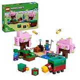 LEGO Minecraft Der Kirschblütengarten - Spielzeug mit Bäumen, Sunny Figur, Bienen und Brücke wie einem Zombie - Spielset mit Schnüffelfunktion - Gamer Geschenk für Jungen & Mädchen ab 8 Jahren - 21260