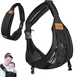 Babytragetasche, verstellbar, tragbar, Tragetuch für Babys 0-36 Monate, Kleinkinder bis 20 kg (schwarz)