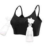 Springcmy Damen Still-BH Hände frei Still Brustpumpen BH Baumwolle Mama Unterwäsche ohne bügel Schwangerschaft Still-BH