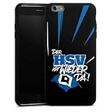Silikon Hülle kompatibel mit Apple iPhone 6 Plus Case schwarz Handyhülle Hamburger SV Aufstieg HSV