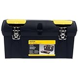 Stanley Werkzeugbox / Werkzeugkoffer Millenium (19', 49x26x25cm, herausnehmbare Ablage, Box mit zwei Organizern für Werkzeuge, robuster Koffer mit Metallschließen, Kunststoffgriff) 1-92-066