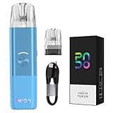 VAPTIO Pado Kit Elektronische Zigarette 1000 mAh 11.5W Vape Pen mit 2 Stück Ersatzspule 0.6ohm (Mesh) / 1.2ohm (MTL),Kein E-Liquid Kein Nikotin (Blau)