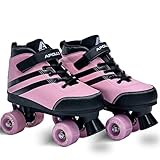 Apollo Disco Roller Soft Boots | Größenverstellbare Kinder Rollschuhe | Bequeme Rollerskates Damen | Rollschuhe Damen & Mädchen in Größen 31-42 | Trendige Roller-Skates für Kids und Erwachsene
