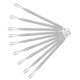 STOBAZA 7 Stück Edelstahl Pickelentfernungsset mit Doppelseitigen Komedonenquetschern Rostfrei Einfach zu Bedienen für Effektive Mitesser Whitehead entfernung im Gesicht