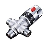 Thermostatpatrone aus Messing für Dusche Thermostat-Mischventil aus Messing for Badezimmerdusche, Keramikkartusche, Temperaturregler, G1/2 Standard(Color 5)