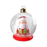 Riesiger aufblasbarer Weihnachtsball – Aufblasbarer Weihnachtsball | Outdoor große Weihnachts-Ball Dekorationen mit Weihnachtsmann innen | Weihnachtskugeln für draußen, Weihnachtsbaum