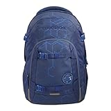 coocazoo Schulrucksack Joker „Blue Motion“, blau, ergonomischer & anpassbarer Tornister, höhen- & größenverstellbar, mit Brustgurt & Hüftgurt, ab der 3. Klasse