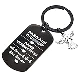 Willingood Schlüsselanhänger für Männer, Auto Schlüsselanhänger mit Schutzengel, Geschenk für Partner Papa Herren, Ideale Weihnachtsgeschenke Vatertagsgeschenke
