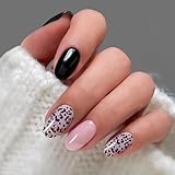 JMEOWIO Nagelfolie Leopardenmuster Schwarz Gel Nail Nagelfolien Selbstklebend Nail Sticker Uv Härtend Dekoration Nageldesign Zubehör