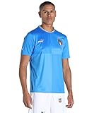 PUMA FIGC Men's Season 2022/23 Official Home T-Shirt, Ignite Blue-Ultra Blue, L