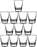 aghoer Schnapsgläser Glas, klarem Glas aus Shotgläser, Transparent Shot Gläser, Family,für Holiday Gatherings, Bars, 12 Stück,35ml