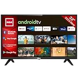 RCA RS32H2 Android Smart TV 32 Zoll (80 cm) mit Google Assistant, Chromecast, Netflix, Prime Video, Google Play, YouTube, Disney+, WiFi, BT-Fernbedienung mit Mikrofon, Triple Tuner