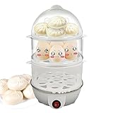 Elektrischer Eierkocher, automatisch, mit 3 Ebenen, Dampfgargerät mit Sicherheit für professionelle und private Küchen