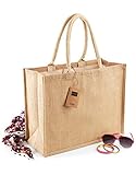 Westford Mill Classic Jute Shopper, Natural, 42 x 33 x 19 cm