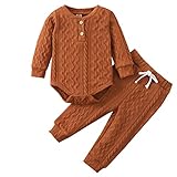 Neugeborenes Baby Mädchen Jungen Winter Langarm Solide Verdickte Warme Strampler Tops Hosen 2 STÜCKE Outfits Kleidung Set